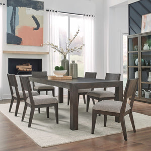 Liberty Furniture Cascade Falls Satin Espresso Rectangular Leg Dining Table with 20-Inch Self Storing Leaf