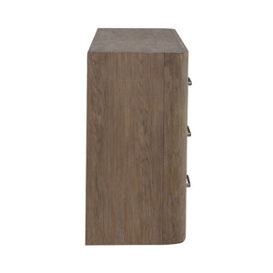 Liberty Furniture South Bend Burnished Clay 6-Drawer Dresser with Satin Pewter Bar Pull Hardware