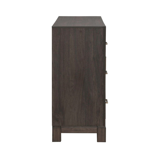 Liberty Furniture Modern Edge Caffe 2-Door 6-Drawer Dresser with Raised Block Base