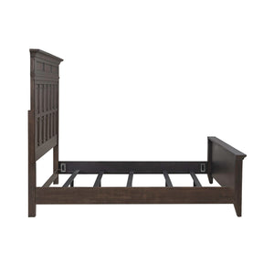 Liberty Furniture Paradise Valley Saddle Brown King Panel Bed with Heavy Crown Molding