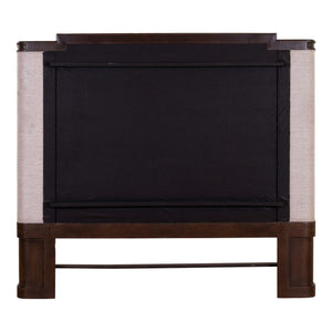 Liberty Furniture Provence Park Chateau Brown King Upholstered Shelter Headboard with Button Tufted Upholstered Panel