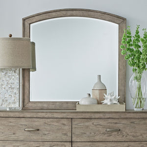 Liberty Furniture Avalon Burnished Beige Arched 1-Inch Beveled Edge Mirror