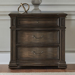 Liberty Furniture Provence Park Chateau Brown Bedside Chest With Charging Station