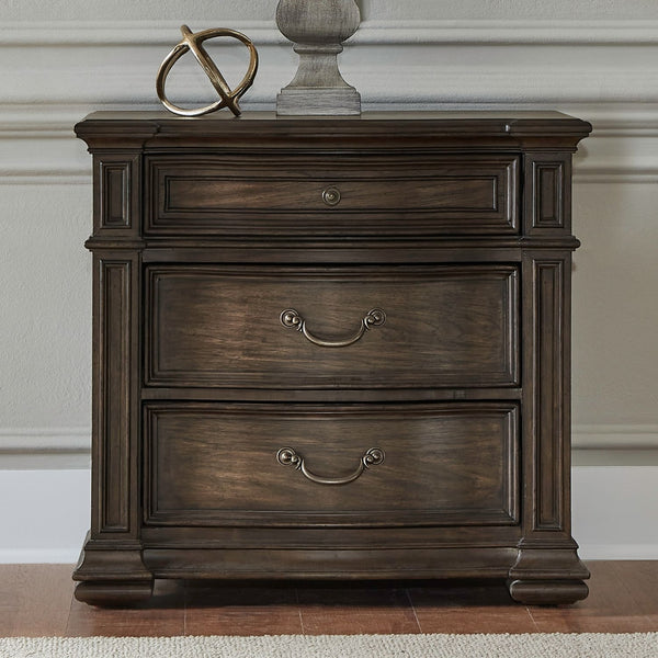 Liberty Furniture Provence Park Chateau Brown Bedside Chest With Charging Station