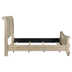 Liberty Furniture Rustic Traditions Saddle Tan Classic Louis Philippe Queen Sleigh Bed