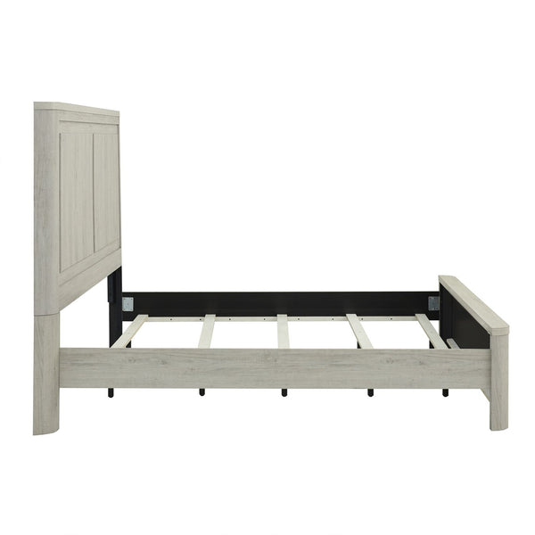 Liberty Furniture Modern Play Natural White Queen Panel Bed with Gently Rounded Corners