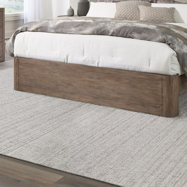 Liberty Furniture South Bend Burnished Clay Queen Shelter Bed with Textured Gravel Upholstery