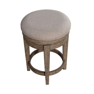 Liberty Furniture City Scape Burnished Beige Upholstered Swivel Console Stool