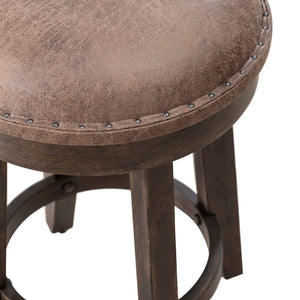 Liberty Furniture Paradise Valley Saddle Brown Upholstered Leather-Like Console Stool
