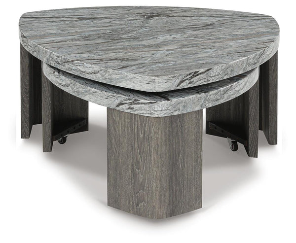 Surmour Stacked Coffee Table Gray/Brown