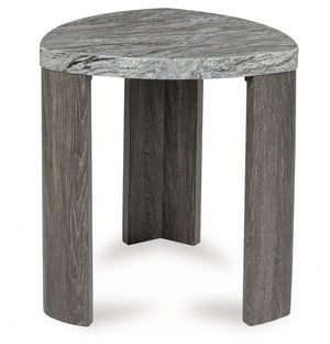Surmour Triangle End Table Gray/Brown