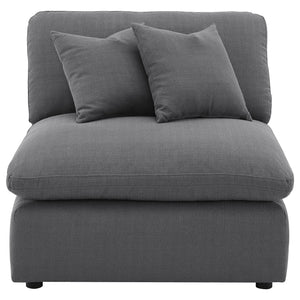 Coaster Hobson Upholstered Armless Chair Charcoal