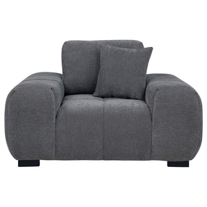 Coaster Octavia Upholstered Track Arm Accent Chair Charcoal Grey