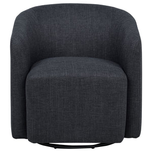 Coaster Mossbrook Fabric Upholstered Swivel Accent Chair Anthracite