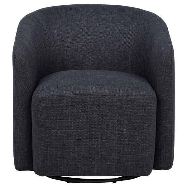 Coaster Mossbrook Fabric Upholstered Swivel Accent Chair Anthracite