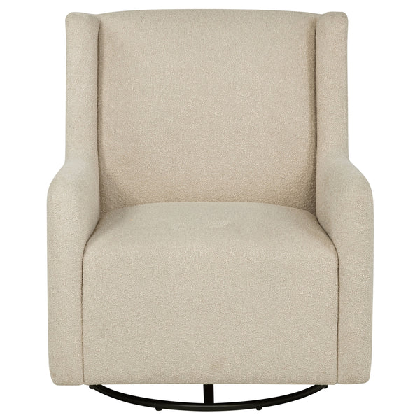 Coaster Serra Boucle Upholstered Swivel Glider Sandy Beige