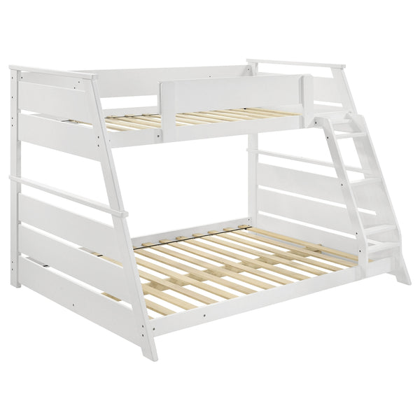 Coaster Holden Wood Veneer Twin Over Full Bunk Bed White