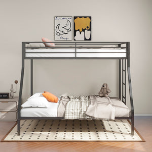 Coaster Alevera Metal Twin Over Full Bunk Bed With Ladder Black