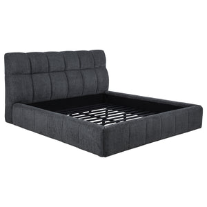 Coaster Nollet 48-Inch Upholstered California King Platform Bed Grey