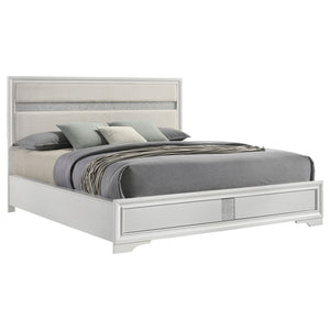 Coaster Miranda 54-Inch Upholstered California King Panel Bed White