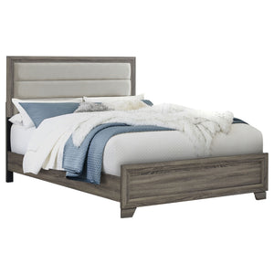 Coaster Wright 52-Inch Upholstered California King Bed Brown Oak