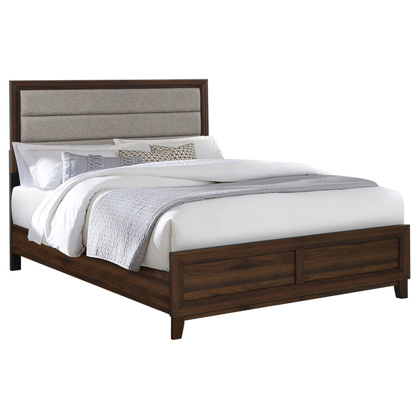 Coaster Welsley 50-Inch Upholstered California King Bed Walnut