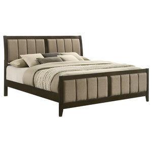 Coaster Wilkes 51-Inch Upholstered California King Bed Dark Cocoa