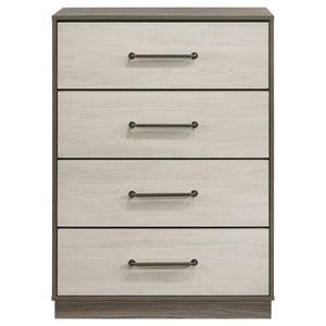 Coaster Fenwick 4-Drawer Chest Of Drawers Grey Oak