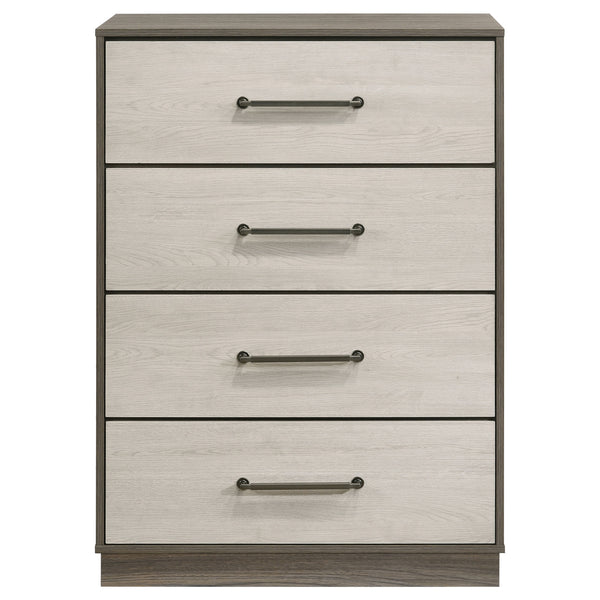 Coaster Fenwick 4-Drawer Chest Of Drawers Grey Oak