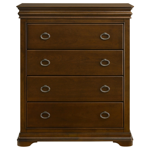 Coaster Garland 4-Drawer Bedroom Chest Of Drawers Brown Cherry