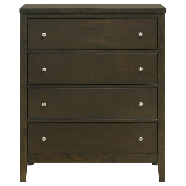 Coaster Wilkes 4-Drawer Chest Of Drawers Dark Cocoa