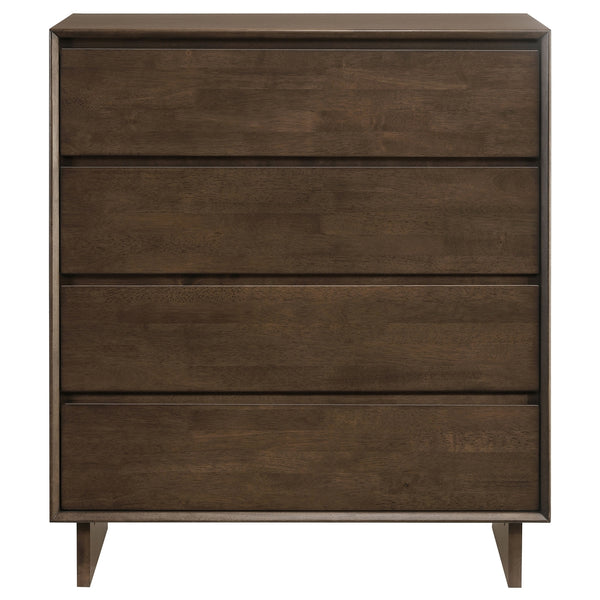 Coaster Glenwood 4-Drawer Chest Of Drawers Warm Brown