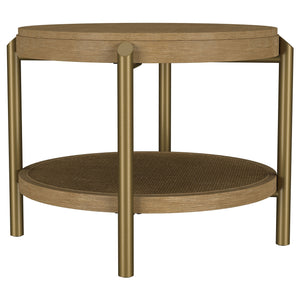 Coaster Arini 2-Piece Round Coffee & End Table Set Sand Wash