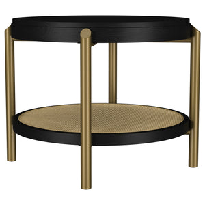 Coaster Arini 3-Piece Round Coffee & End Table Set Black