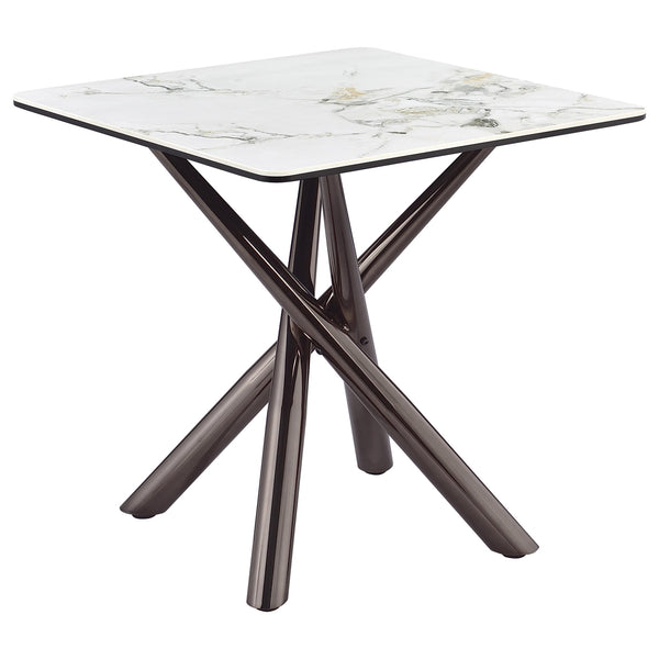 Coaster Carvell 3-Piece Square Coffee & End Table Set Mirage White