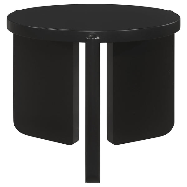 Coaster Cordova 2-Piece Solid Wood Coffee & End Table Set Black