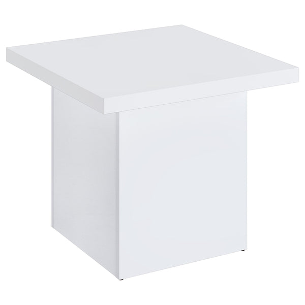 Coaster Devar 3-Piece Square Coffee End Table Set White High Gloss