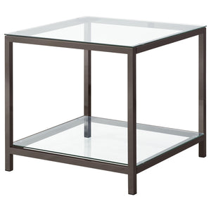 Coaster Trini 2-Piece Coffee & End Table Set Black Nickel