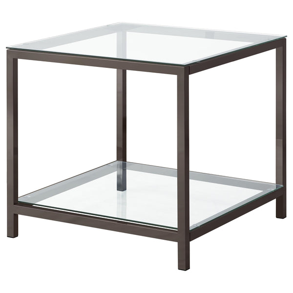 Coaster Trini 2-Piece Coffee & End Table Set Black Nickel