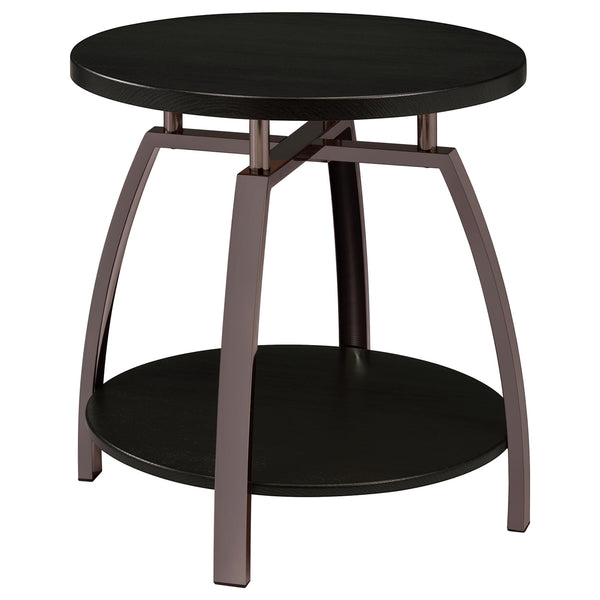 Coaster Dacre 2-Piece Round Coffee & End Table Set Dark Charcoal