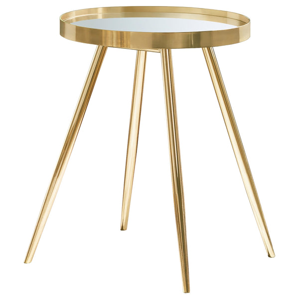 Coaster Kaelyn 3-Piece Round Coffee & End Table Set Gold
