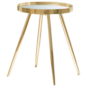 Coaster Kaelyn 4-Piece Round Coffee & End Table Set Gold