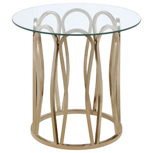 Coaster Monett 2-Piece Coffee & End Table Set Chocolate Chrome