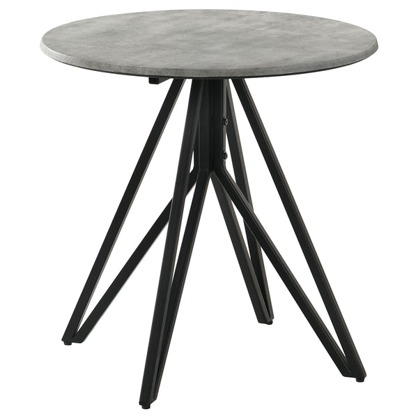 Coaster Hadi 2-Piece Round Smarttop Coffee & End Table Set Cement
