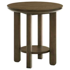 Coaster Ottowa 2-Piece Round Wood Coffee Table Set Brown