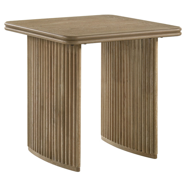 Coaster Adina 3-Piece Wood Coffee Table Set Distressed Light Brown