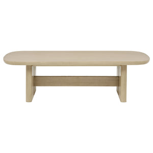 Coaster Kailani Coastal Rectangular Cocktail Coffee Table Beige Oak