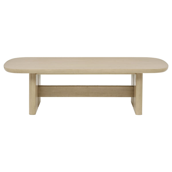 Coaster Kailani Coastal Rectangular Cocktail Coffee Table Beige Oak