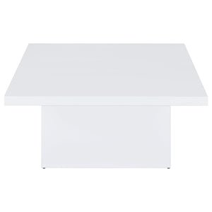 Coaster Devar Square Engineered Wood Coffee Table White High Gloss