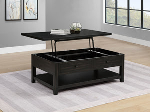 Coaster Payne 48-Inch Mobile Lift Top Coffee Table Distressed Java